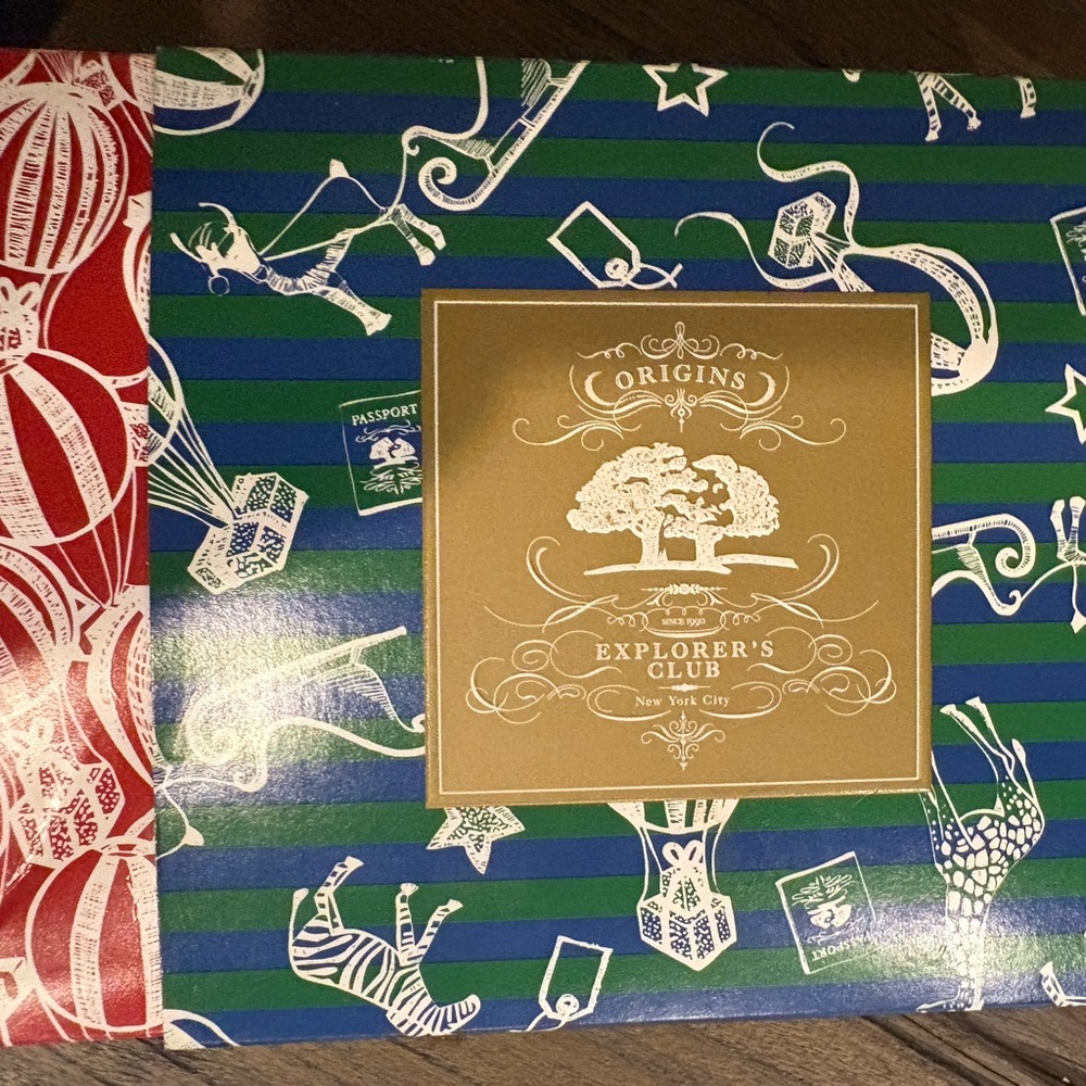 Origins Explorer's Club Striped Gift Box